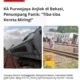 KA Purwojaya Anjlok di Bekasi, Penumpang Panik: “Tiba-tiba Kereta Miring!”