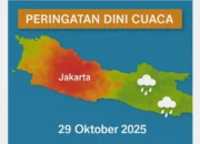 BMKG Ingatkan Potensi Hujan Lebat di Jakarta dan Pulau Jawa Hari Ini