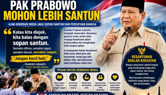 PRESIDEN PRABOWO AJAK GENERASI MUDA DI TABANAN JAGA KESANTUNAN