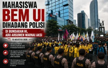 Mahasiswa BEM UI Dihadang Polisi di Bundaran HI, Adu Argumen Warnai Aksi 18 Agustus 2026