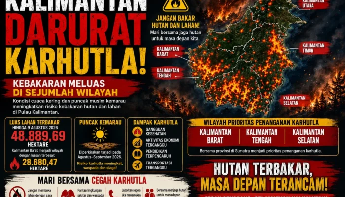 KALIMANTAN DARURAT KARHUTLA, KEBAKARAN MELUAS DI SEJUMLAH WILAYAH