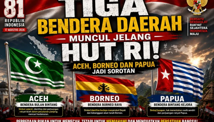 Tiga Bendera Daerah Muncul Jelang HUT RI: Aceh, Borneo dan Papua Jadi Sorotan