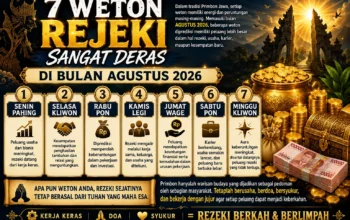 WETON REJEKI SANGAT DERAS DI BULAN AGUSTUS 2026